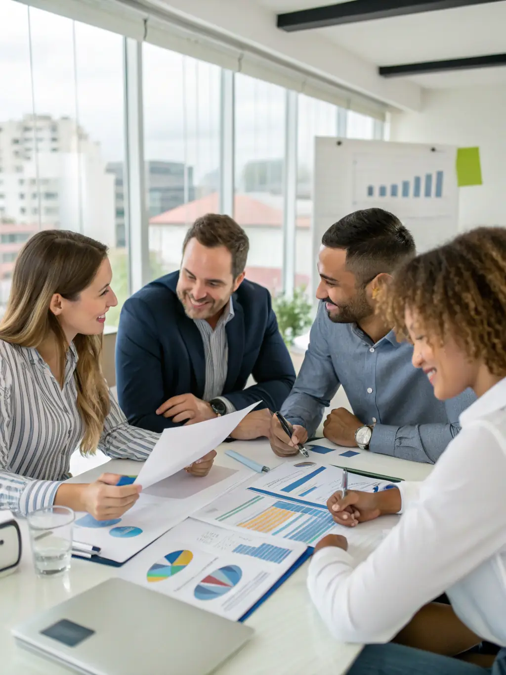 A diverse team of employees in a modern office, representing various qualified plans like SEP IRA, SIMPLE IRA, 401(k), 403(b), and 457.
